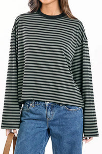 Willluxe® The Effortless Slouchy Striped Tee
