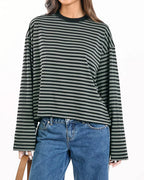 Willluxe® The Effortless Slouchy Striped Tee