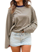 Willluxe® The Effortless Slouchy Striped Tee