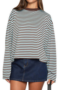 Willluxe® The Effortless Slouchy Striped Tee