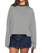 Willluxe® The Effortless Slouchy Striped Tee