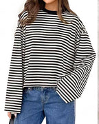 Willluxe® The Effortless Slouchy Striped Tee