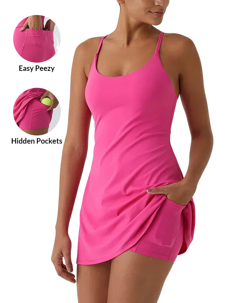Willluxe® Active Dress with Built-in Shorts & Pockets
