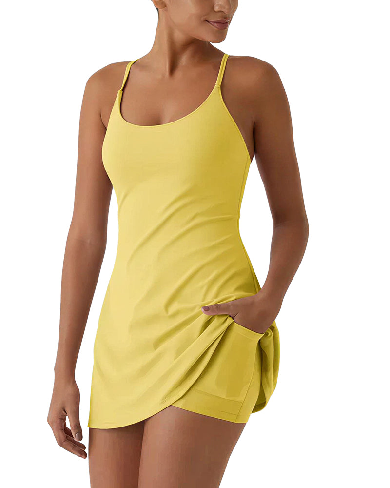 Willluxe® Active Dress with Built-in Shorts & Pockets
