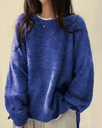 Willluxe® Oversized Crew Neck Knit Sweater