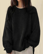 Willluxe® Oversized Crew Neck Knit Sweater