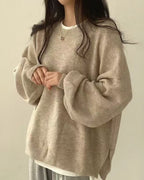 Willluxe® Oversized Crew Neck Knit Sweater