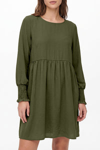 Willluxe® Smocked Sleeve Babydoll Mini Dress