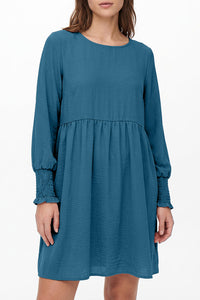 Willluxe® Smocked Sleeve Babydoll Mini Dress