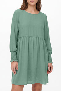 Willluxe® Smocked Sleeve Babydoll Mini Dress