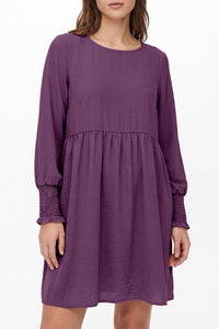 Willluxe® Smocked Sleeve Babydoll Mini Dress