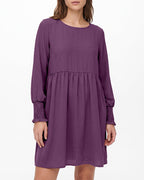 Willluxe® Smocked Sleeve Babydoll Mini Dress