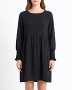 Willluxe® Smocked Sleeve Babydoll Mini Dress