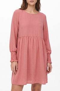 Willluxe® Smocked Sleeve Babydoll Mini Dress