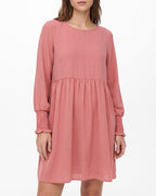 Willluxe® Smocked Sleeve Babydoll Mini Dress