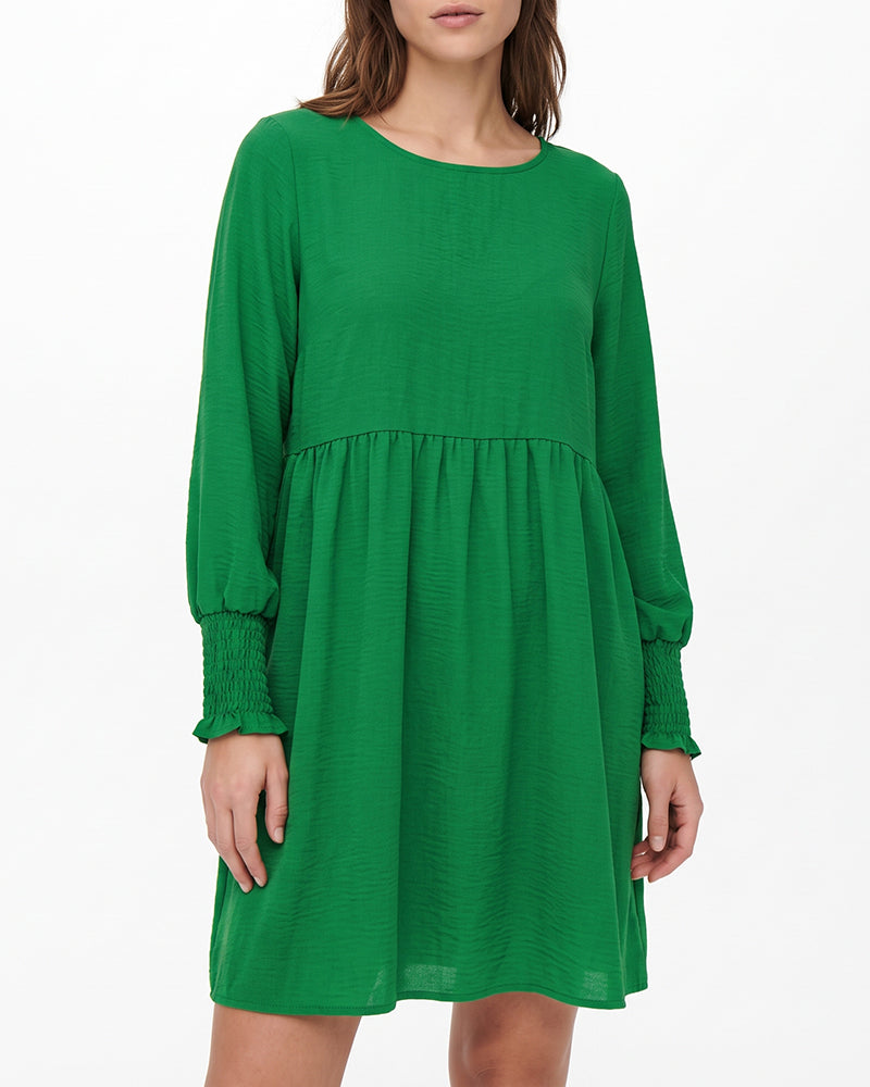 Willluxe® Smocked Sleeve Babydoll Mini Dress