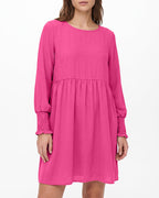 Willluxe® Smocked Sleeve Babydoll Mini Dress