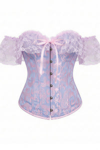 Willluxe® Vintage Floral Lace Off-Shoulder Corset Bustier Top