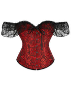Willluxe® Vintage Floral Lace Off-Shoulder Corset Bustier Top