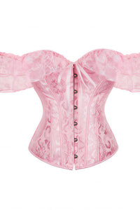 Willluxe® Vintage Floral Lace Off-Shoulder Corset Bustier Top