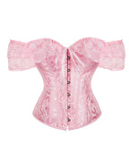 Willluxe® Vintage Floral Lace Off-Shoulder Corset Bustier Top