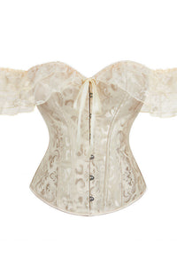 Willluxe® Vintage Floral Lace Off-Shoulder Corset Bustier Top