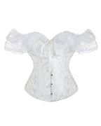 Willluxe® Vintage Floral Lace Off-Shoulder Corset Bustier Top