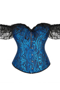 Willluxe® Vintage Floral Lace Off-Shoulder Corset Bustier Top