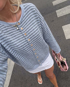 Willluxe® Retreat Striped Knit Cardigan