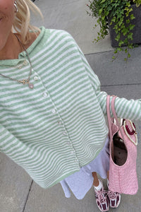 Willluxe® Retreat Striped Knit Cardigan