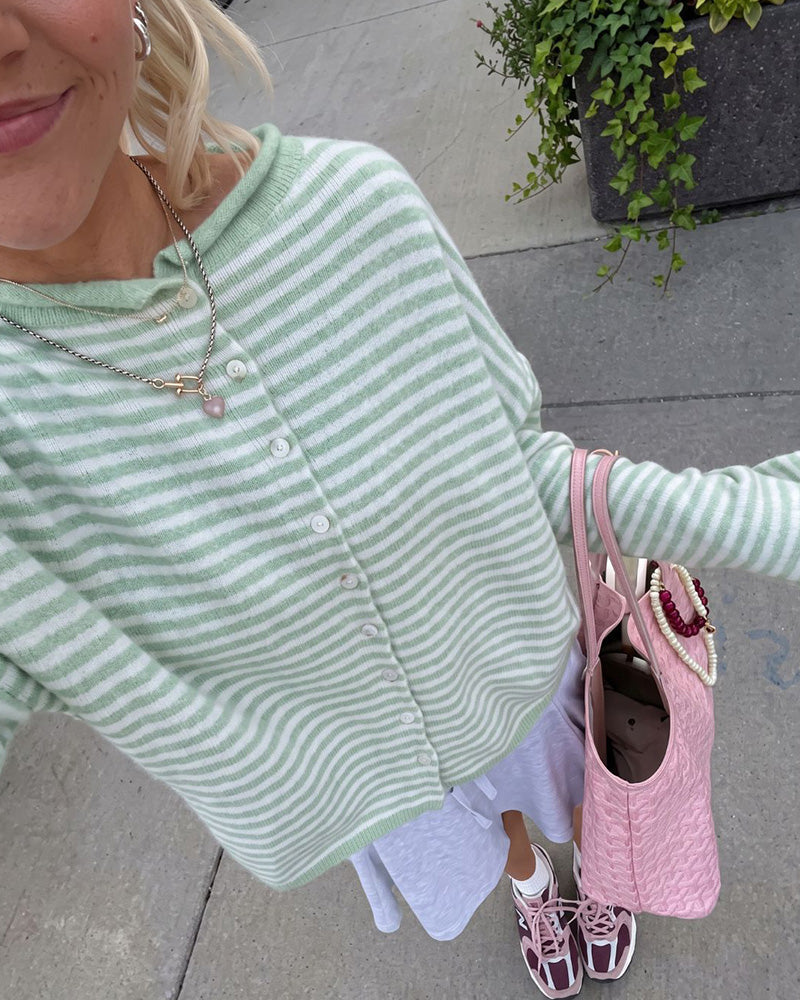 Willluxe® Retreat Striped Knit Cardigan