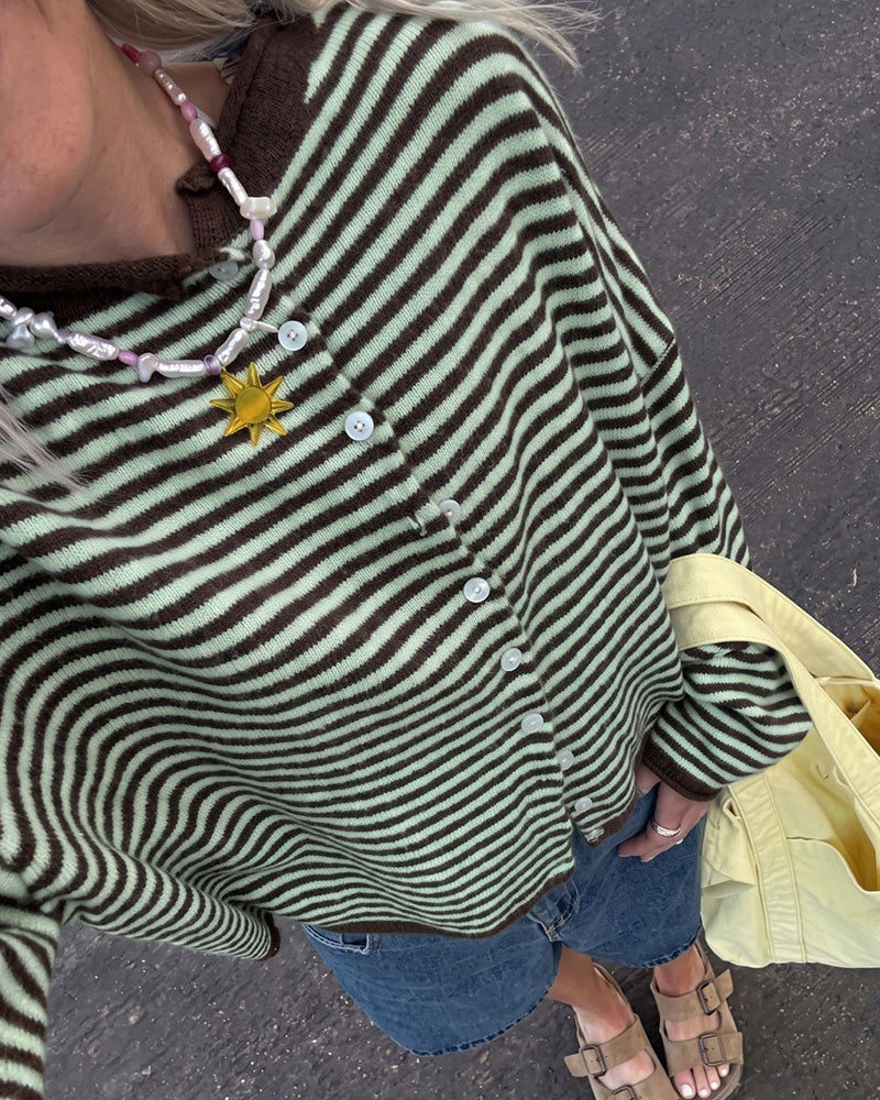 Willluxe® Retreat Striped Knit Cardigan