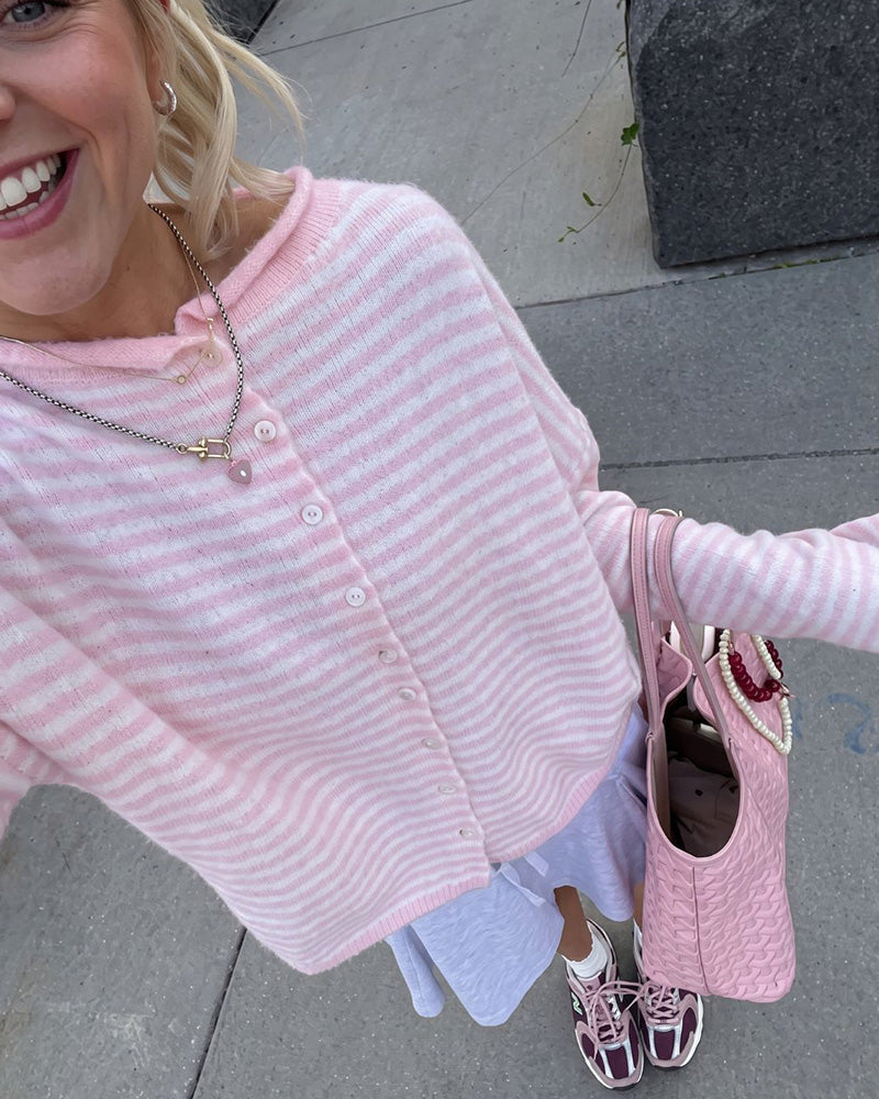 Willluxe® Retreat Striped Knit Cardigan