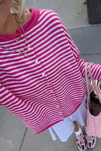 Willluxe® Retreat Striped Knit Cardigan