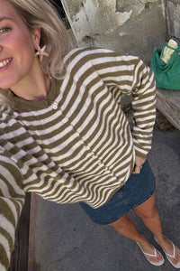 Willluxe® Retreat Striped Knit Cardigan