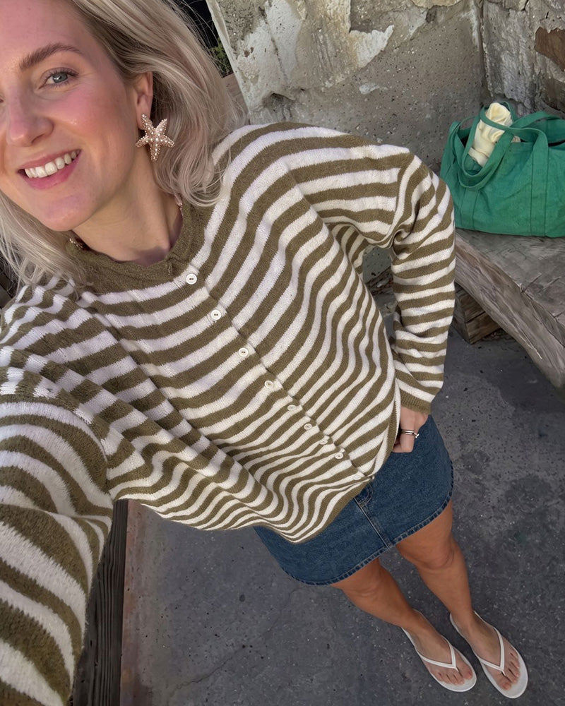 Willluxe® Retreat Striped Knit Cardigan