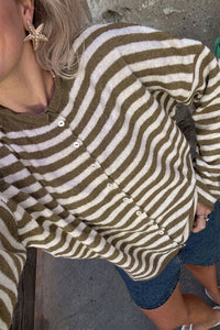 Willluxe® Retreat Striped Knit Cardigan