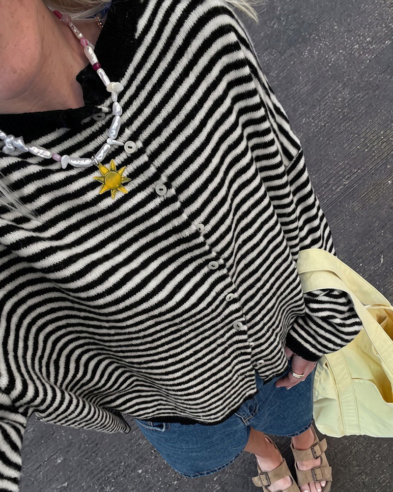 Willluxe® Retreat Striped Knit Cardigan