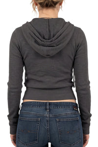 Willluxe® Ribbed Zip-Up Hoodie