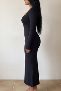 Willluxe® Square Neck Bodycon Maxi Dress