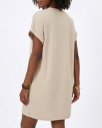 Willluxe® Casual Loose Crew Neck T-Shirt Dress With Pockets