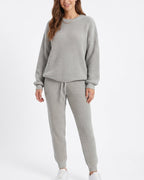 Willluxe® Ribbed Knit Two-Piece Sweater and Pant Set