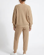 Willluxe® Ribbed Knit Two-Piece Sweater and Pant Set