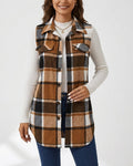 Willluxe® Casual Plaid Button-Down Vest