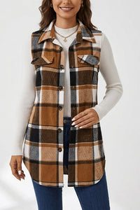 Willluxe® Casual Plaid Button-Down Vest