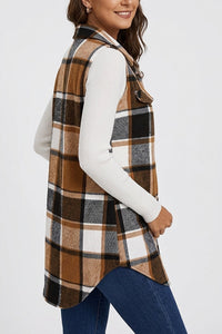 Willluxe® Casual Plaid Button-Down Vest