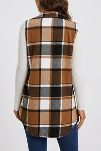 Willluxe® Casual Plaid Button-Down Vest