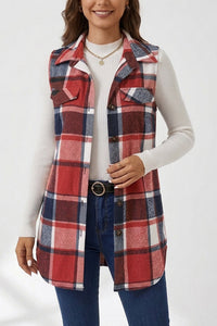 Willluxe® Casual Plaid Button-Down Vest