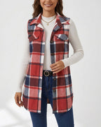 Willluxe® Casual Plaid Button-Down Vest