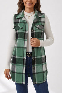 Willluxe® Casual Plaid Button-Down Vest
